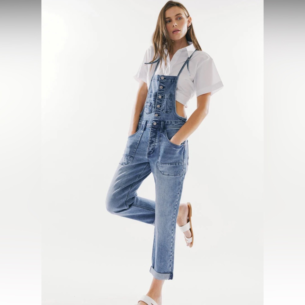 KanCan Light Blue Women's Denim Overalls